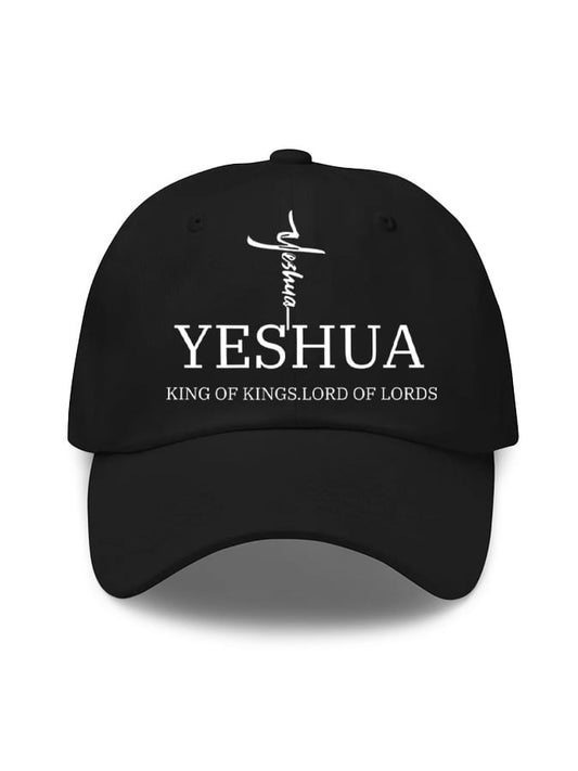 Unisex Flag Cross “Yeshua King OF Kings Lord Of Lords” Print Baseball Cap - trupatriotic