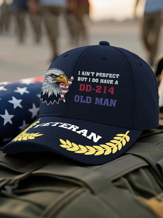Unisex Veteran Design Print Hat - trupatriotic