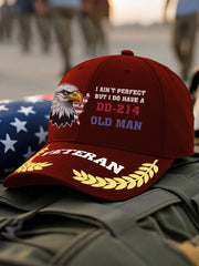 Unisex Veteran Design Print Hat - trupatriotic