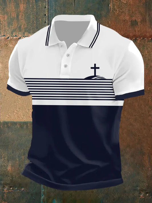 Men's Cross Faith Casual Polo - trupatriotic