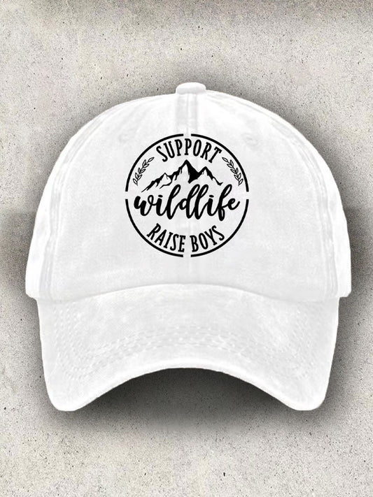 Unisex Mother's Day Support Wildlife Raise Boyes Printed Hat - trupatriotic