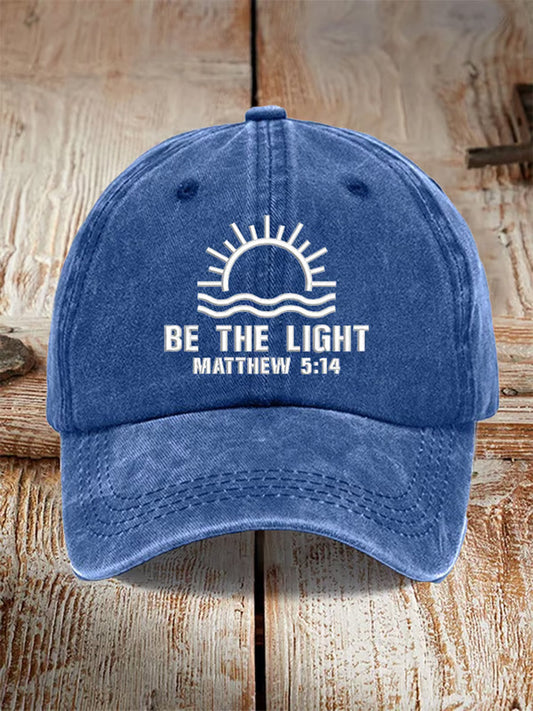Unisex Be The Light Matthew 5:14 Print Hat - trupatriotic