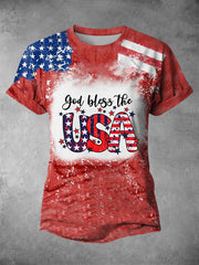 Women's God Bless The USA Short-sleeved T-shirt - trupatriotic