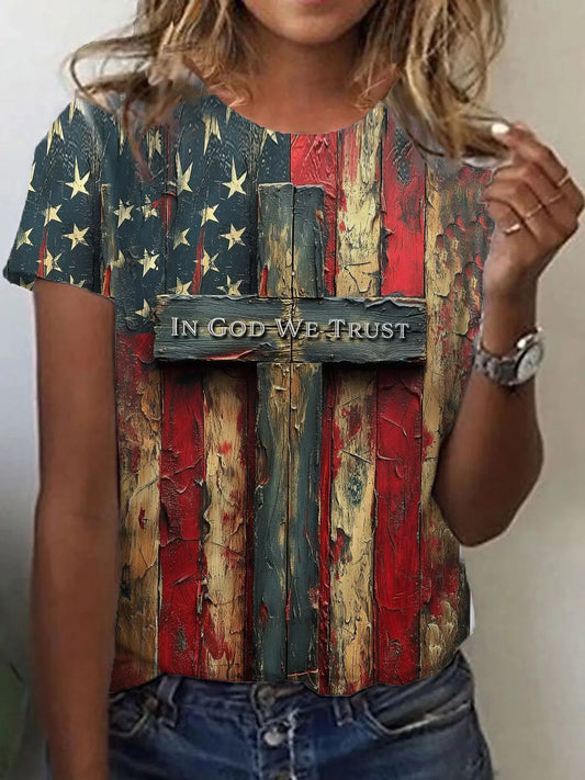 Women's In God We Trust Short-sleeved T-shirt trupatriotic