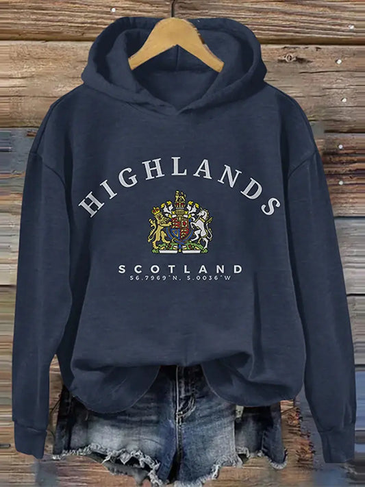 Women's England Scotland Thistle Printed Sweatshirt trupatriotic