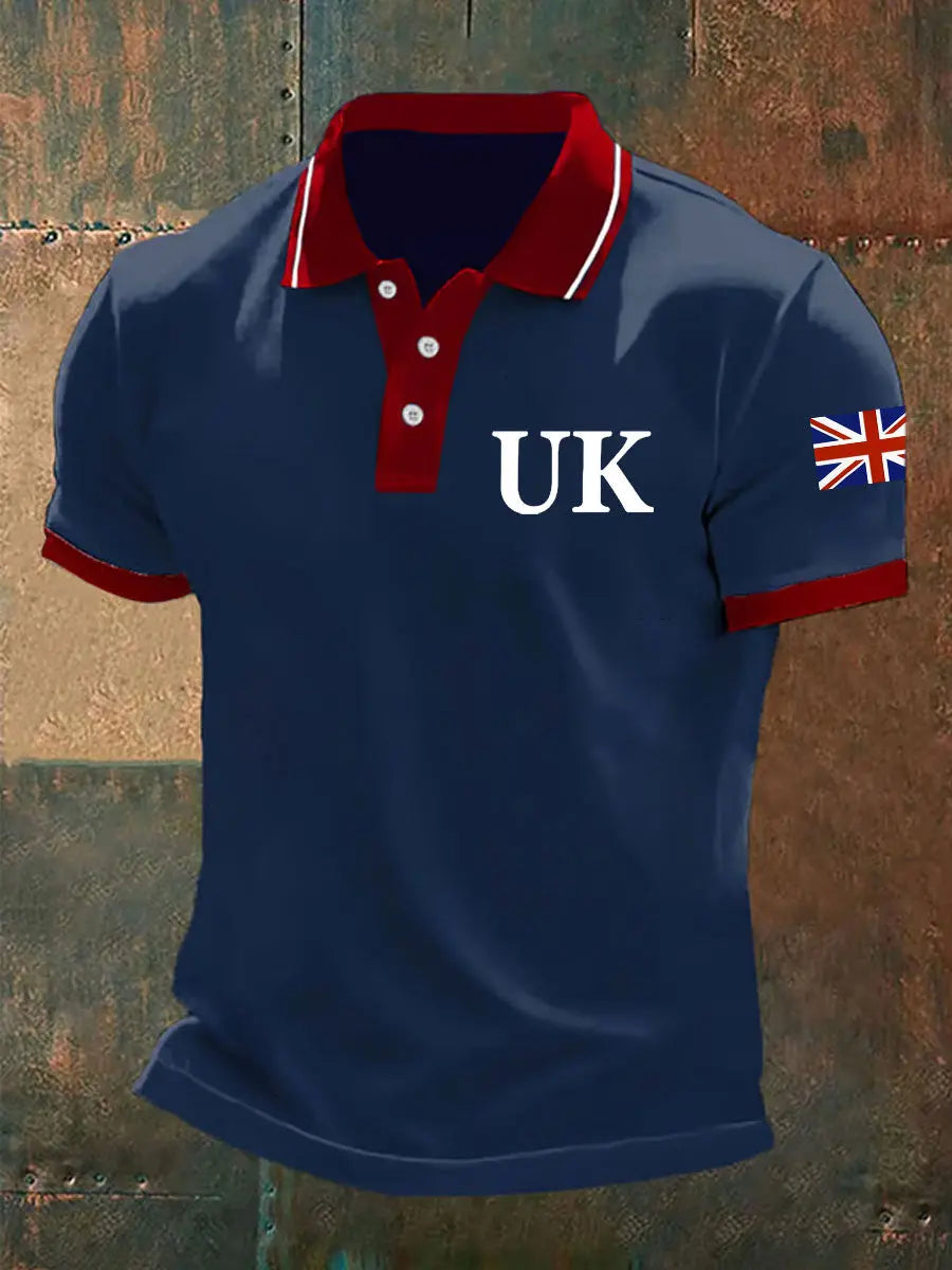Men's Union Jack Casual Polo Shirt trupatriotic