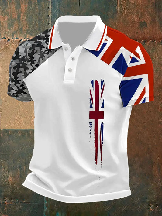 Men's Union Jack Casual Polo Shirt trupatriotic