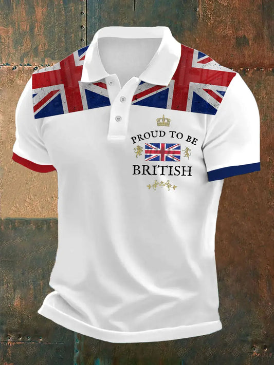 Men's British Proud Printed Polo Shirt trupatriotic