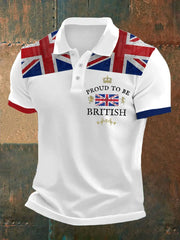 Men's British Proud Printed Polo Shirt trupatriotic