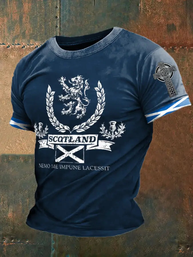 Men's England Scotland Thistle Printed T-shirt trupatriotic