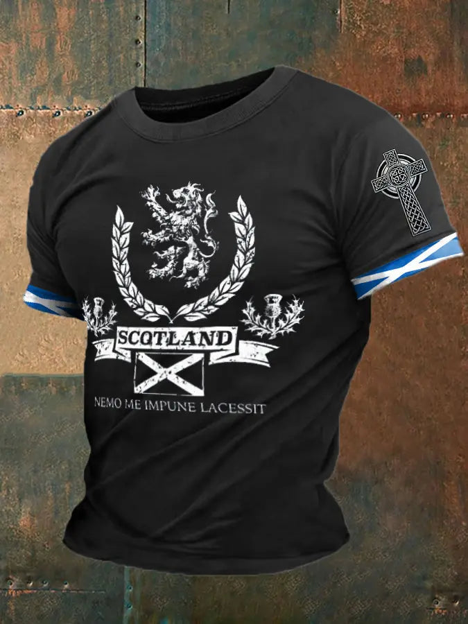 Men's England Scotland Thistle Printed T-shirt trupatriotic