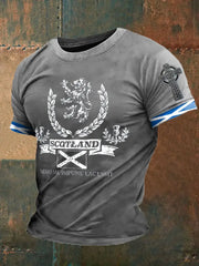 Men's England Scotland Thistle Printed T-shirt trupatriotic