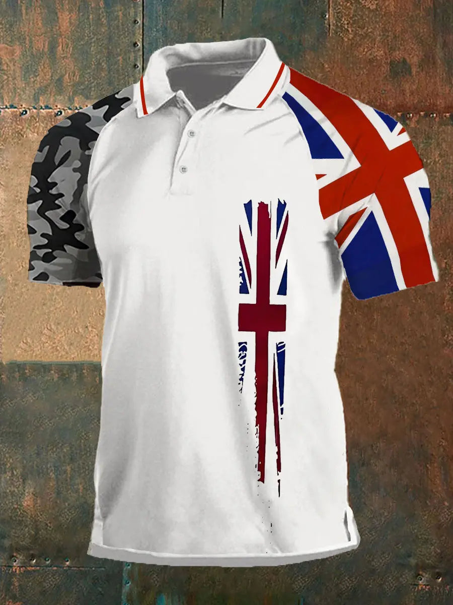 Men's Union Jack Casual Polo Shirt trupatriotic