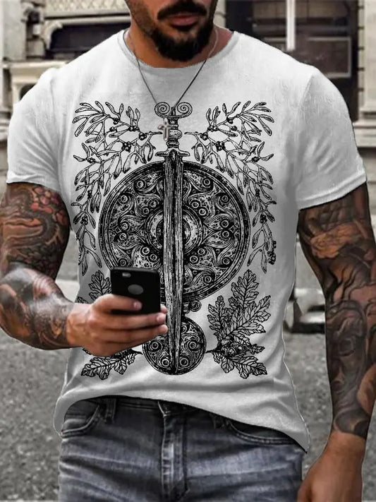 Men's England Scotland Thistle La Tène Printed T-shirt trupatriotic