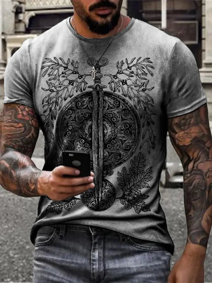 Men's England Scotland Thistle La Tène Printed T-shirt trupatriotic