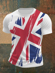 Men's UK Flag Print Casual Tee trupatriotic