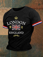 Men's London England Print Casual Tee trupatriotic
