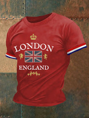 Men's London England Print Casual Tee trupatriotic