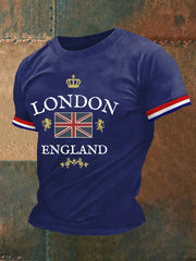 Men's London England Print Casual Tee trupatriotic