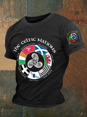 Men's England Scotland Celtic Printed T-shirt trupatriotic