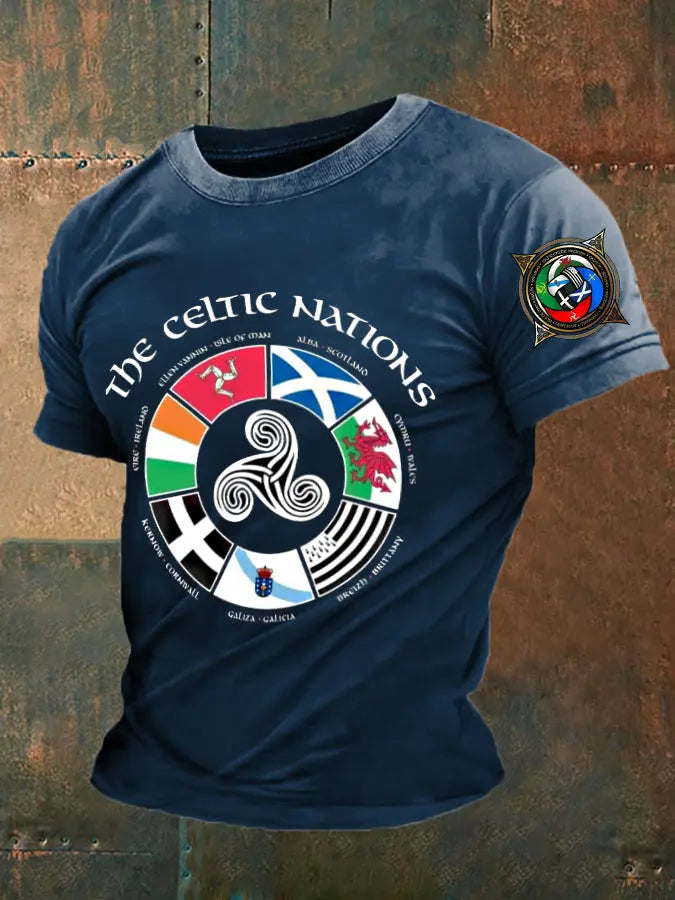 Men's England Scotland Celtic Printed T-shirt trupatriotic