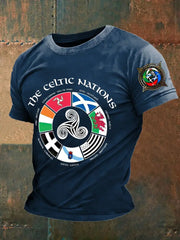 Men's England Scotland Celtic Printed T-shirt trupatriotic