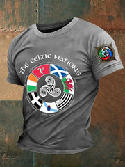 Men's England Scotland Celtic Printed T-shirt trupatriotic