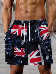 Men's Union Jack Print Casual Shorts trupatriotic