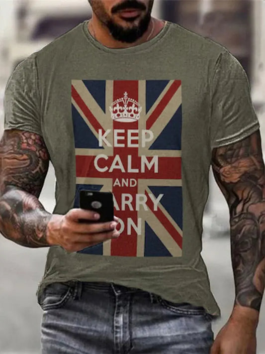 Men's London England Ptinted Short Sleeve T-shirt trupatriotic