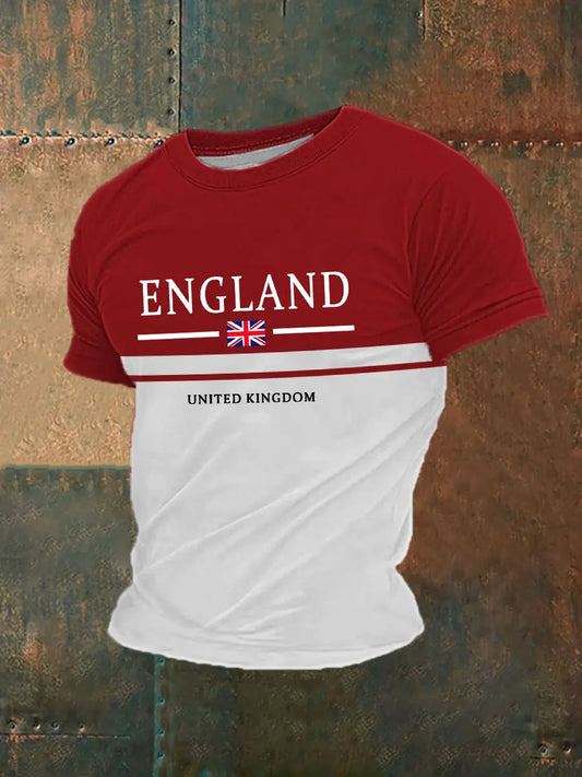 Men's Union Jack Print Casual T-Shirt trupatriotic