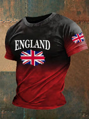 Men's Union Jack Print Casual T-Shirt trupatriotic