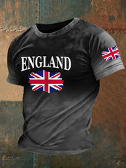 Men's Union Jack Print Casual T-Shirt trupatriotic