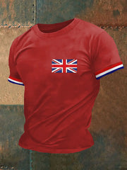 Men's UK Flag Print Casual Tee trupatriotic