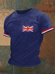 Men's UK Flag Print Casual Tee trupatriotic