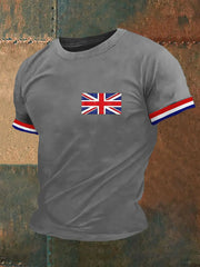 Men's UK Flag Print Casual Tee trupatriotic