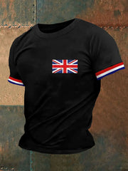 Men's UK Flag Print Casual Tee trupatriotic