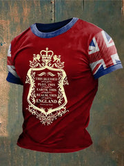 Men's British Shakespeare Printed T-shirt trupatriotic