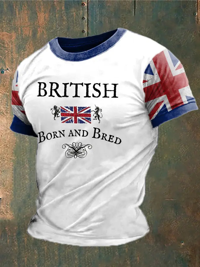 Men's British Born And Bred Printed T-shirt trupatriotic