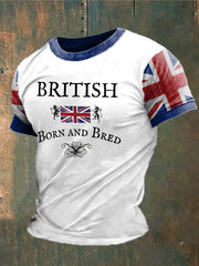 Men's British Born And Bred Printed T-shirt trupatriotic