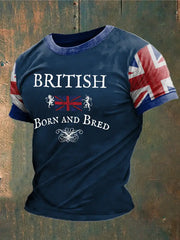 Men's British Born And Bred Printed T-shirt trupatriotic