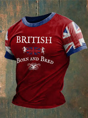 Men's British Born And Bred Printed T-shirt trupatriotic