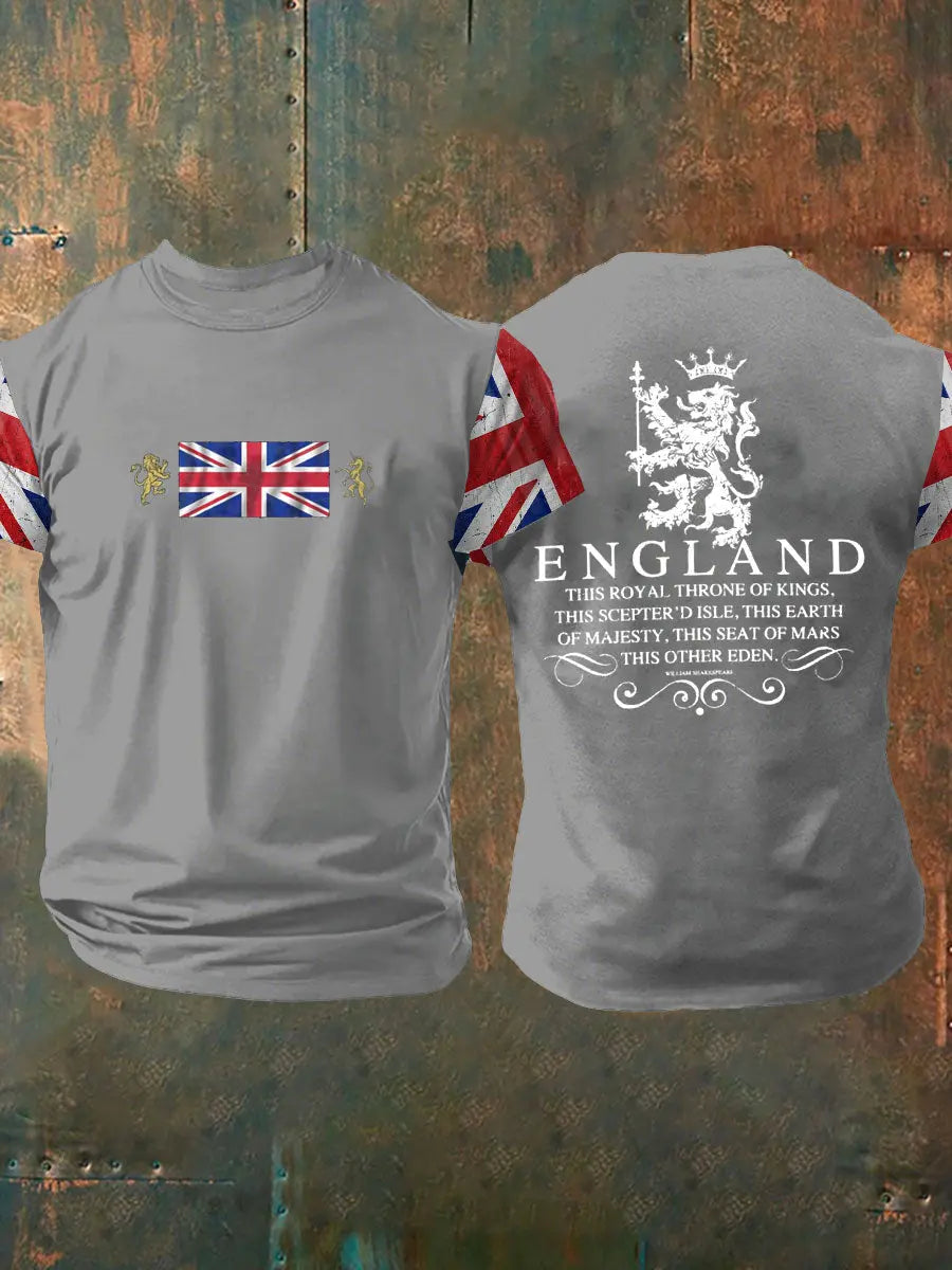 Men's British Shakespeare Printed T-shirt trupatriotic