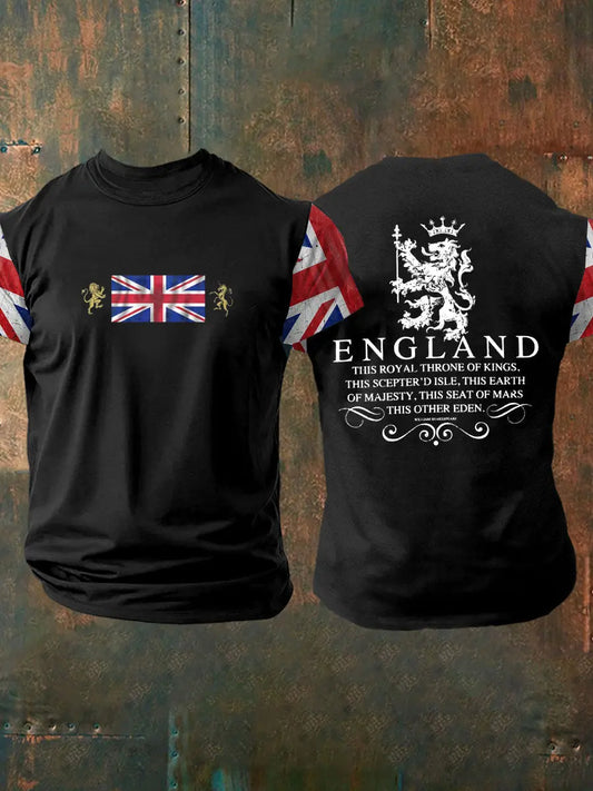 Men's British Shakespeare Printed T-shirt trupatriotic