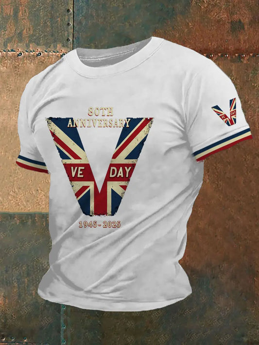 Men's VE Day 80th Print T-shirt trupatriotic