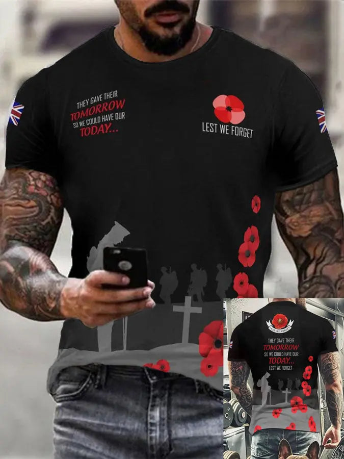 Men's THEY GAVE THEIR TOMORROW T-shirt trupatriotic
