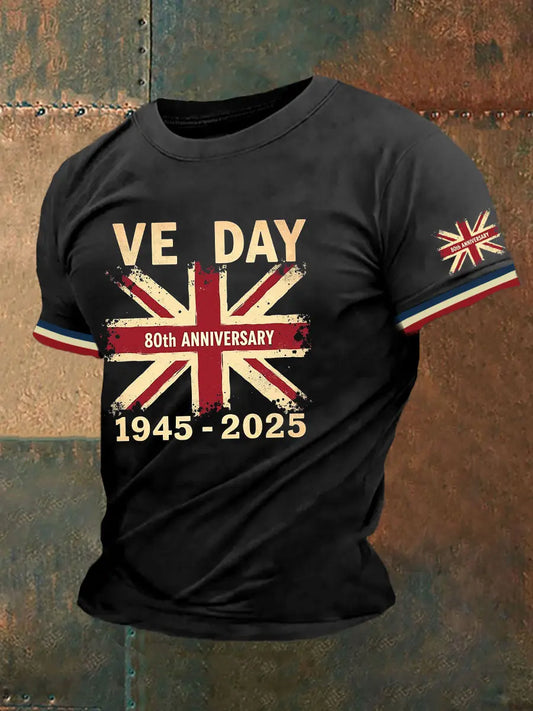 Men's VE Day 80th Print T-shirt trupatriotic