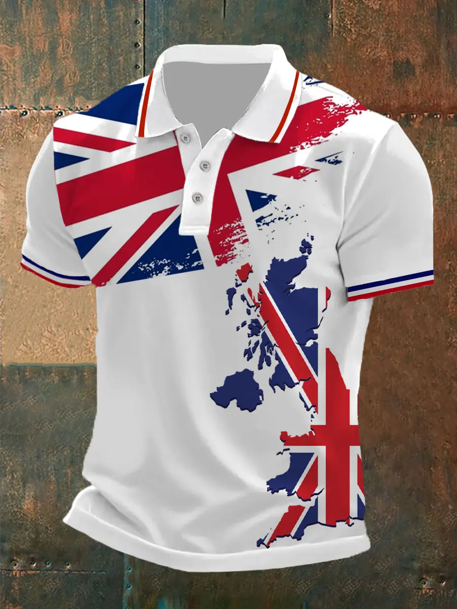 Men's Union Jack Casual Polo Shirt trupatriotic