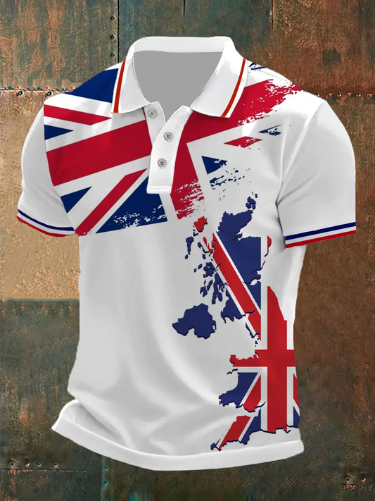 Men's Union Jack Casual Polo Shirt trupatriotic