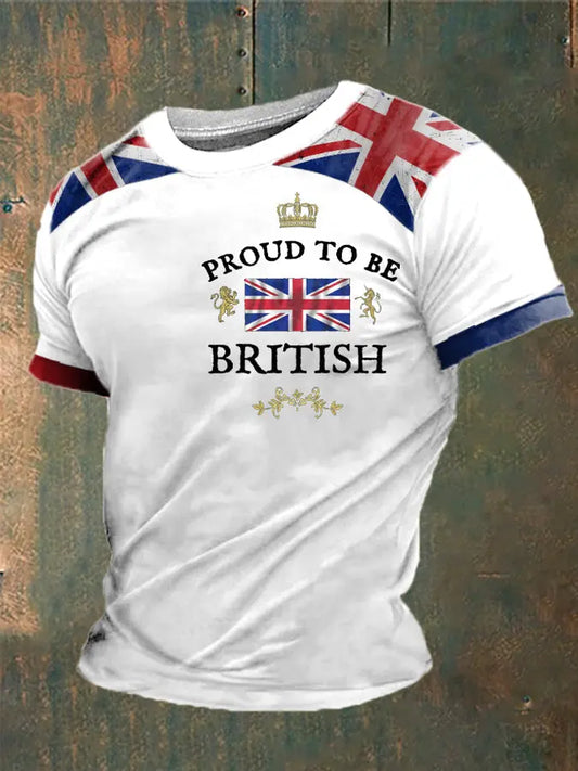 Men's Proud To Be British Printed T-shirt trupatriotic