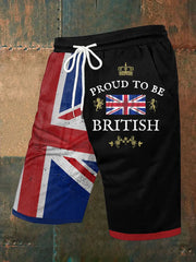 Men's Proud To Be British Printed Shorts trupatriotic